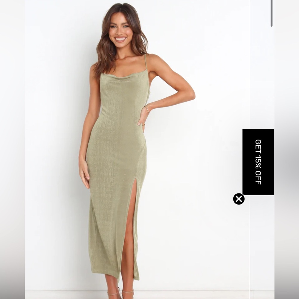 Petal & pup green midi dress